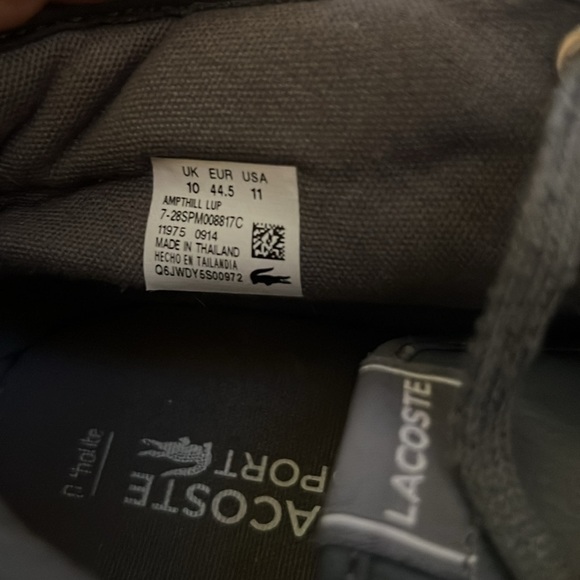 Lacoste ankle top fashion sneaker men size 11 - Picture 6 of 6